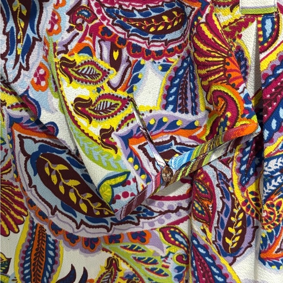 Fig and Flower Boho Flowy 3/4 Sleeve Tunic Top Paisley/Stripe Pattern size 2x - Picture 3 of 7